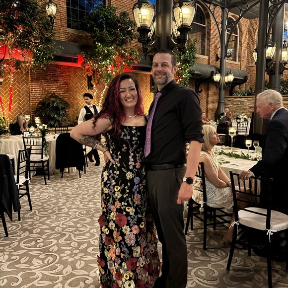 lulus Thriving poise black 3D floral embroidered Tie strap maxi dress. - Picture 5 of 7